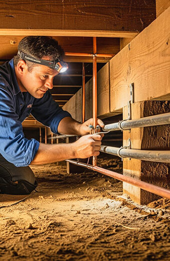 Copper Gas Line Under Home